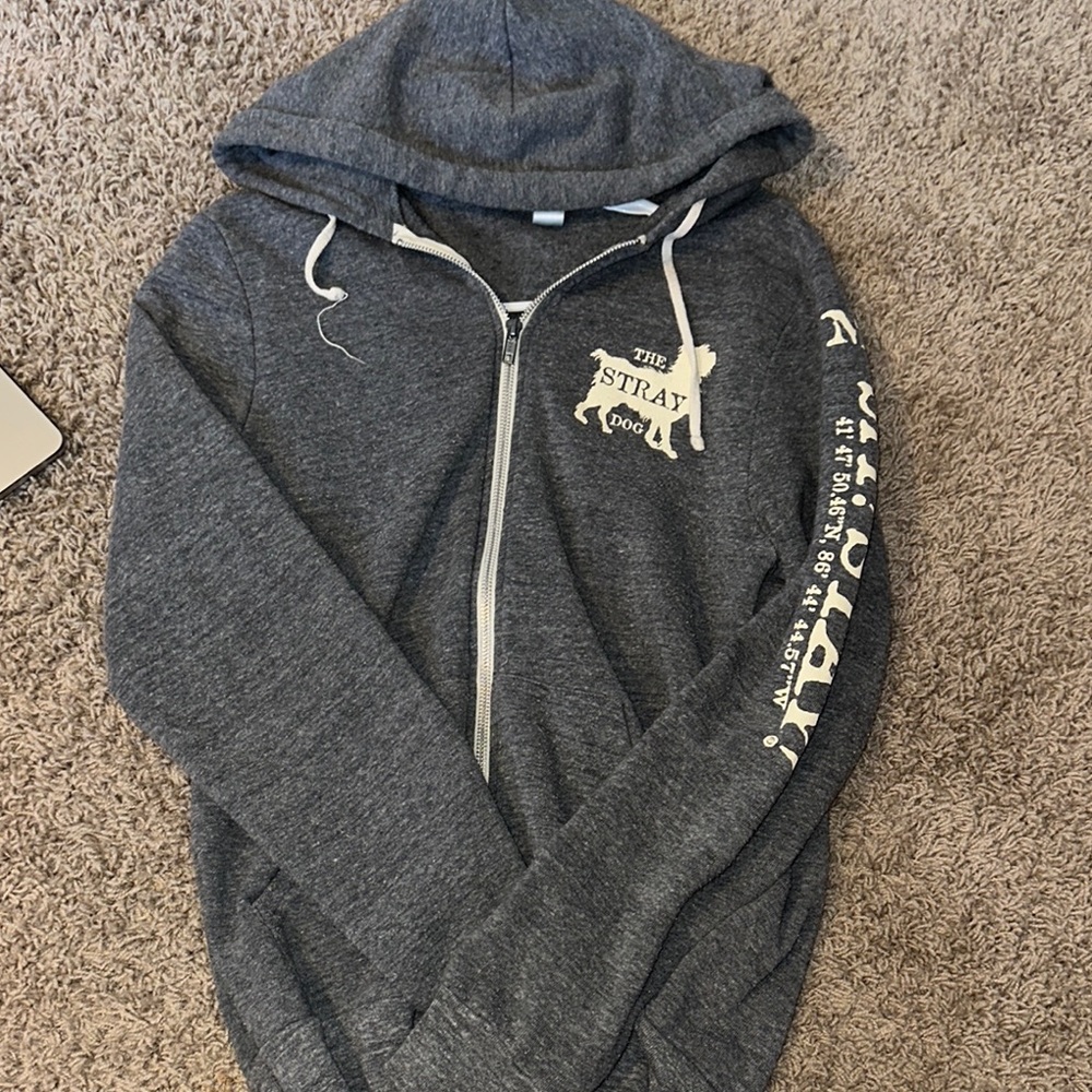 Gray Women’s Zip Up Stray Dog